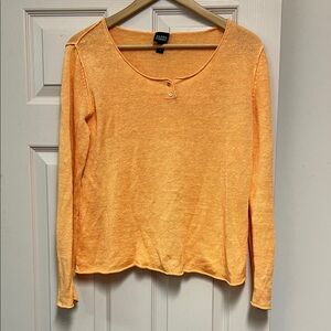 Eileen Fisher Orange Crew Neck Sweater